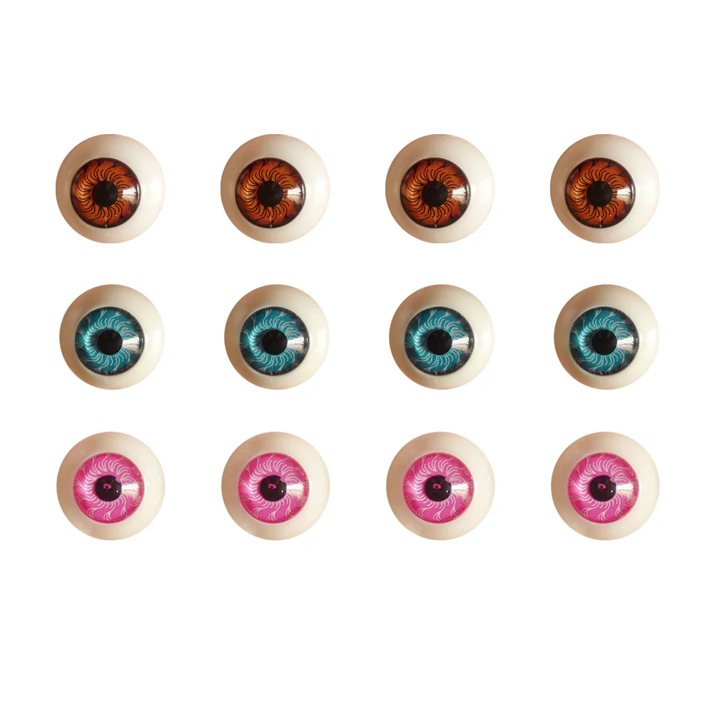 

30Pcs Simulated Round Eyeballs Premium Resin Cartoon Fake Eyes for DIY Crafts Creative Lovely Animal Eyes Handmade Decoration