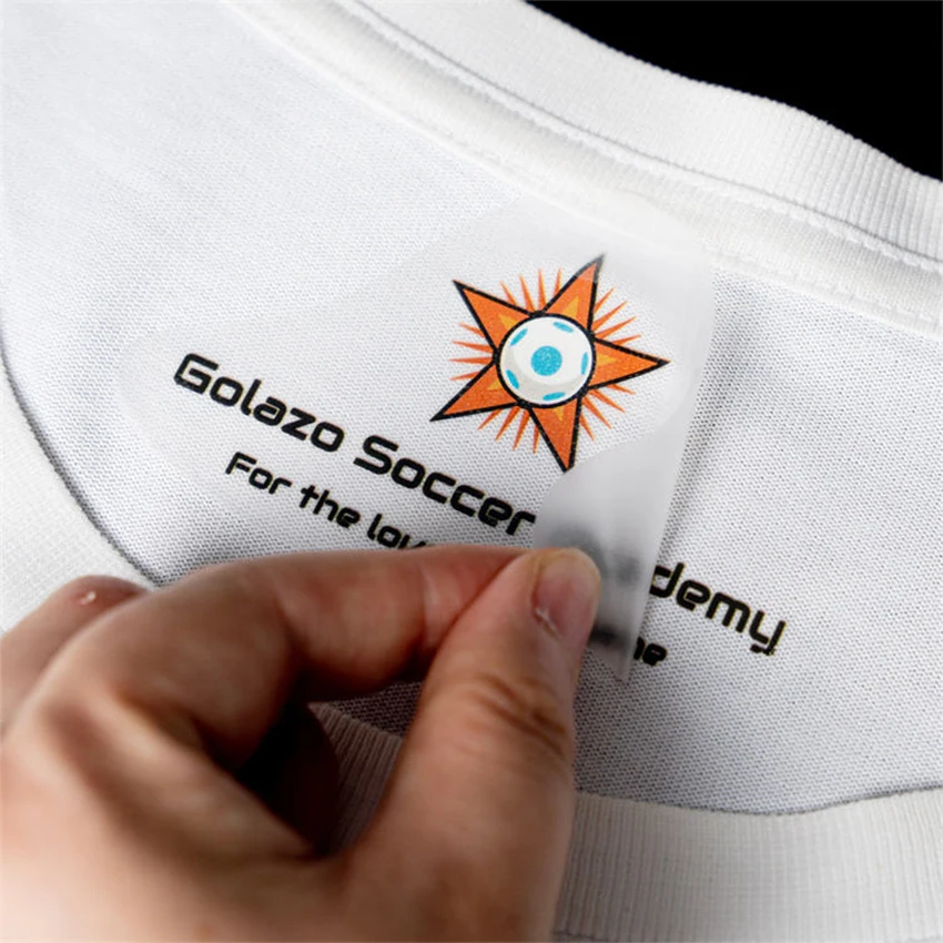 Custom Logo Heat Transfer Stickers - Iron On Vinyl Decals for Clothing/Bags/Shoes (Waterproof & Durable)