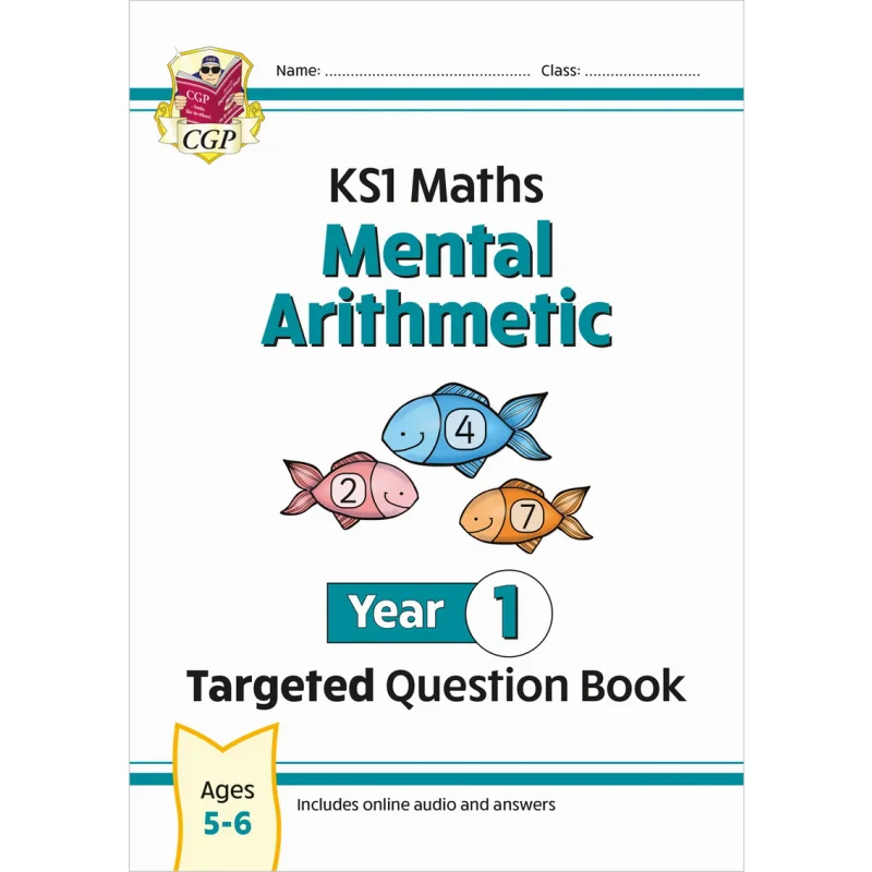 

New KS1 Maths Year 1 Mental Arithmetic Targeted Question Book Incl Online Answers Audio Tests CGP 9781837740475