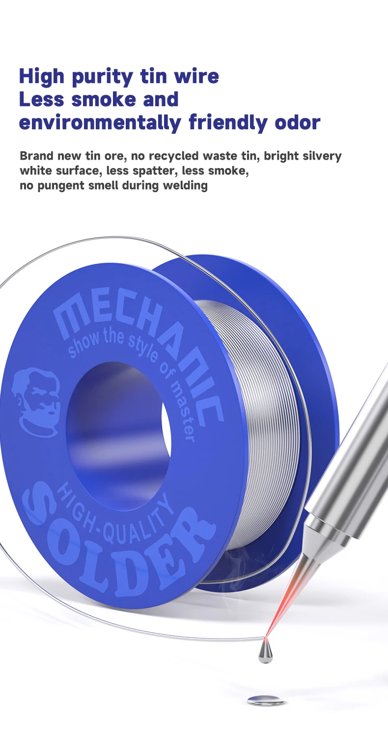 MECHANIC 2/5/10 Pcs SX-862 60g Dual Core Solder Wire with Two Flux Cores 183-200C Melting Point Strong Welding