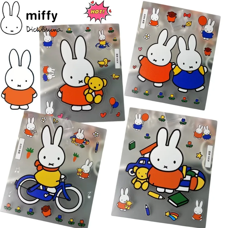 

Miffy Creative Kawaii Two Dimensional Relief Stereo Sticker Cartoon Animation Peripheral Cute Waterproof DIY Decorative Sticker