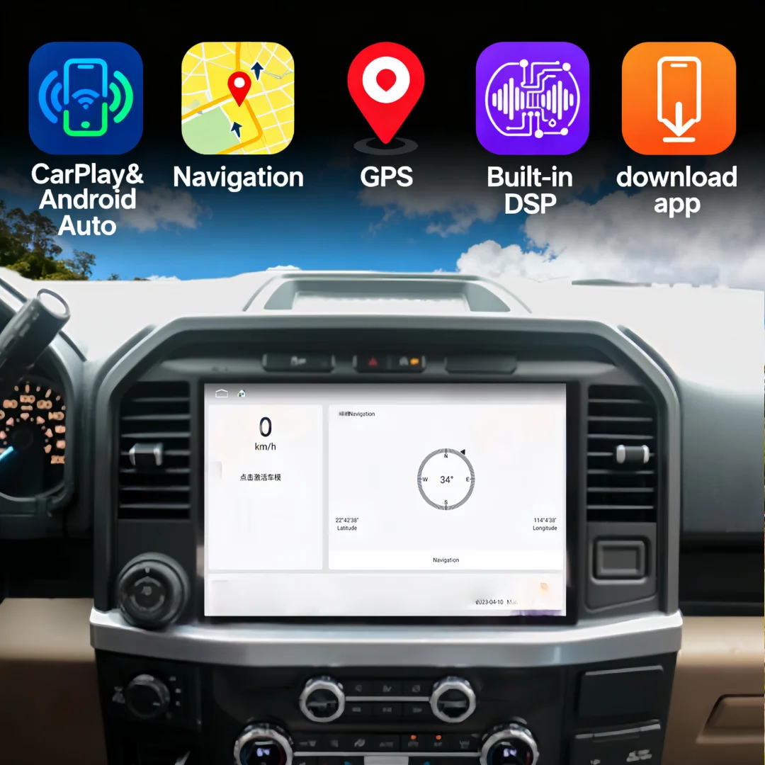 13.3 inch Screen For Ford F150 2015-2025 Carplay  Car Radio GPS Navigation Andorid Stereo Head Unit Multimedia Video Player Auto