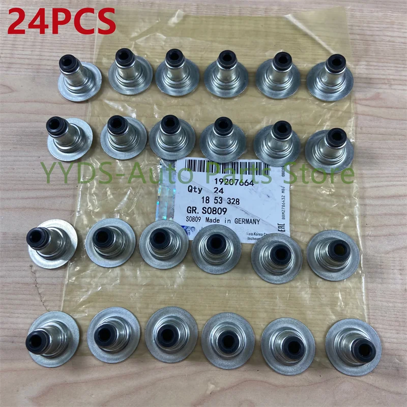 24PCS/1Set Engine Valve Stem Oil Seal For GM Buick Encore 3.6L Lacrosse 3.0L Chevrolet Captiva Daewoo Boulevard OEM 19207664