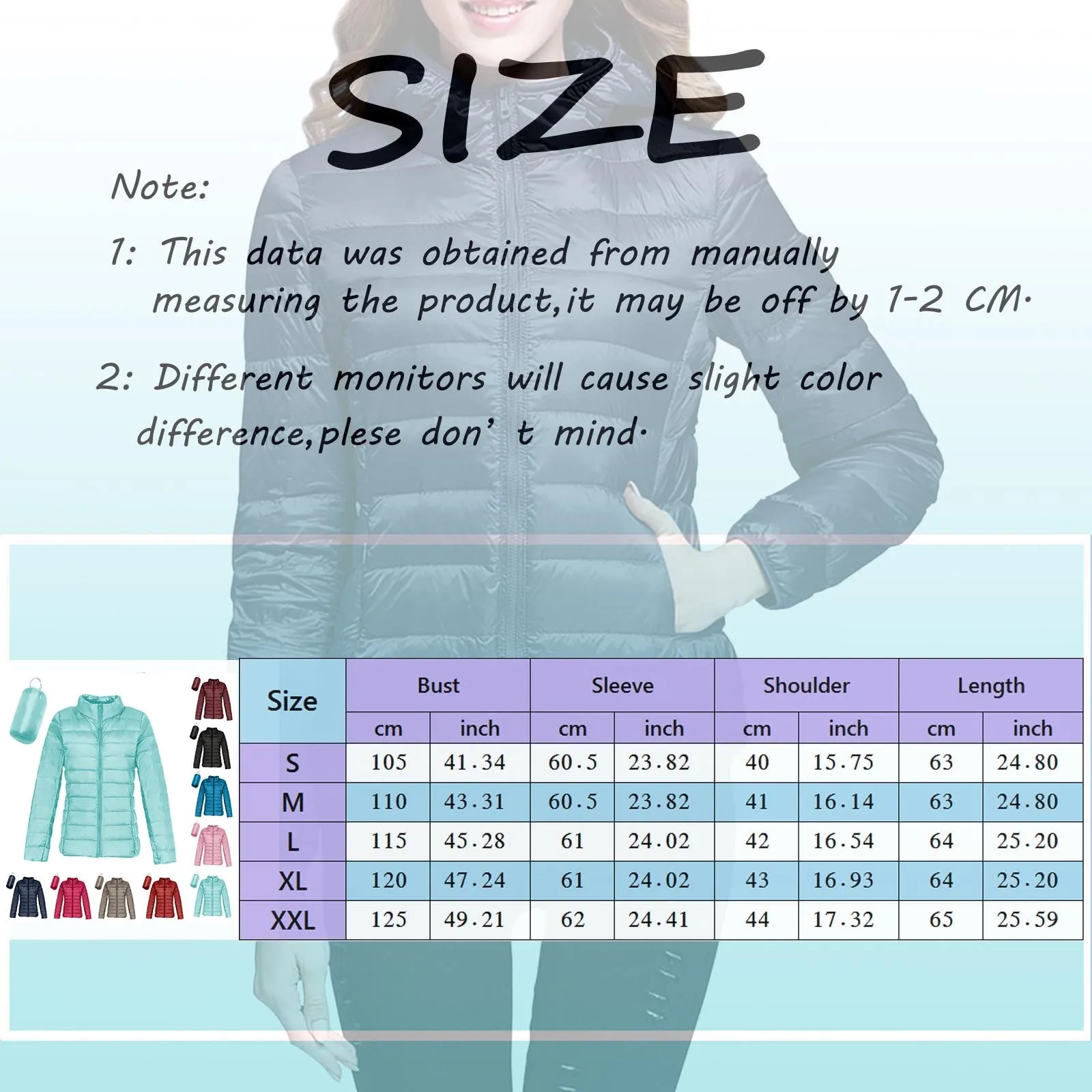 Portable White Duck Down Jacket 2024 Women Fall Winter Warm Solid Color Slim Parkas Windprood Zipper Stand Collar Outwears Coats