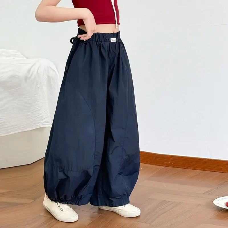 

Летние шаровары для девочек 2026: Модные легкие повседневные брюки для детей 5-12 лет ​