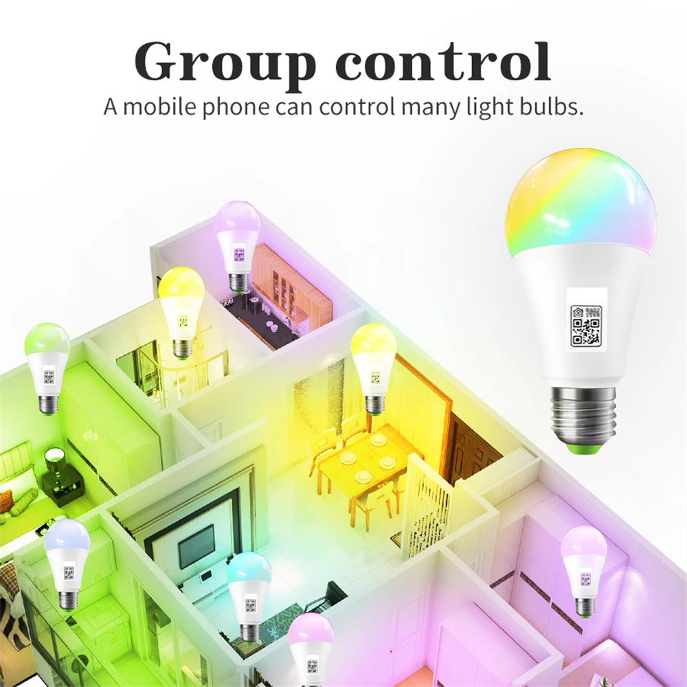 Xiaomi-bombilla LED inteligente con Control por voz, lámpara de 15W, 100-240V/cc 12V, con WIFI, para Apple Homekit E27