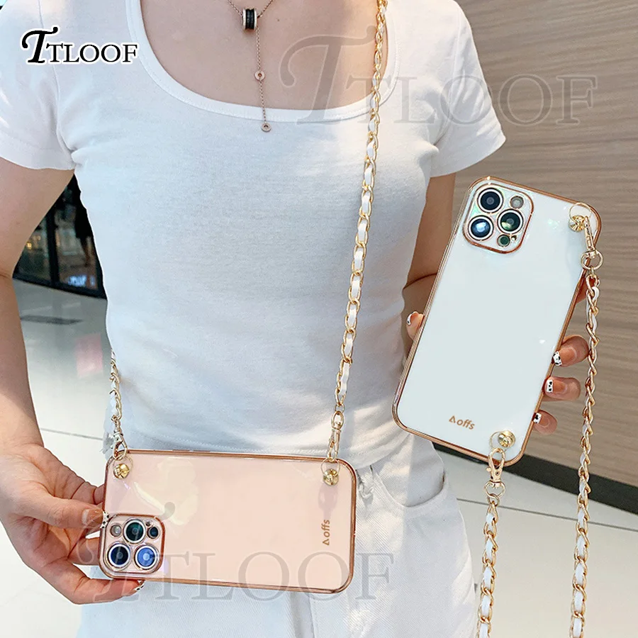 Crossbody Necklace Lanyard Leather Case For Samsung Galaxy S26 S25 S24 S23 S22 S21 Ultra S20 FE Note 20 Plus Protection Cover