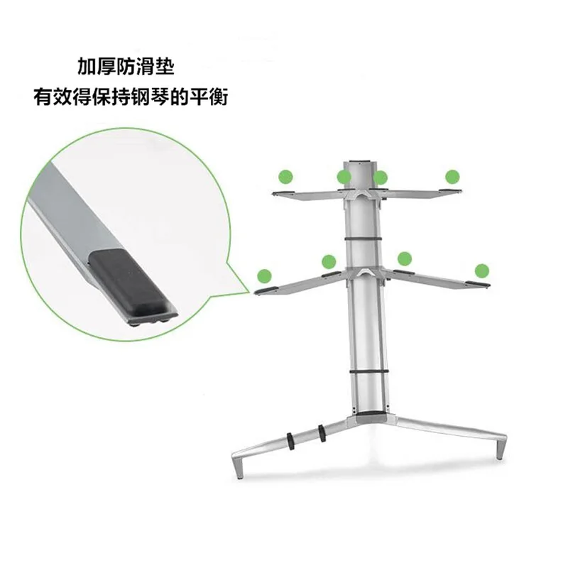 Aluminium Alloy Musical Rack Holder Double 2 Tier Spider Pro Keyboard Stand Electronic Piano Keyboard Stand view 3