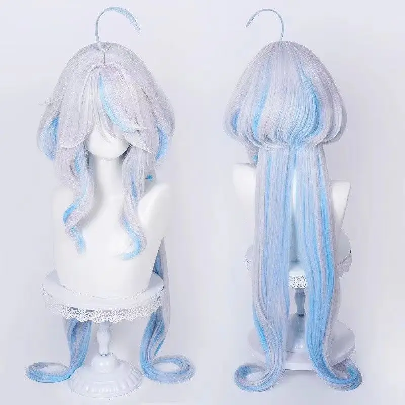 Doukou Synthetic Wig Fontaine Style Focalors-Inspired Cosplay Hairpiece Natural Scalp Halloween Party Daily Use Anime Wigs