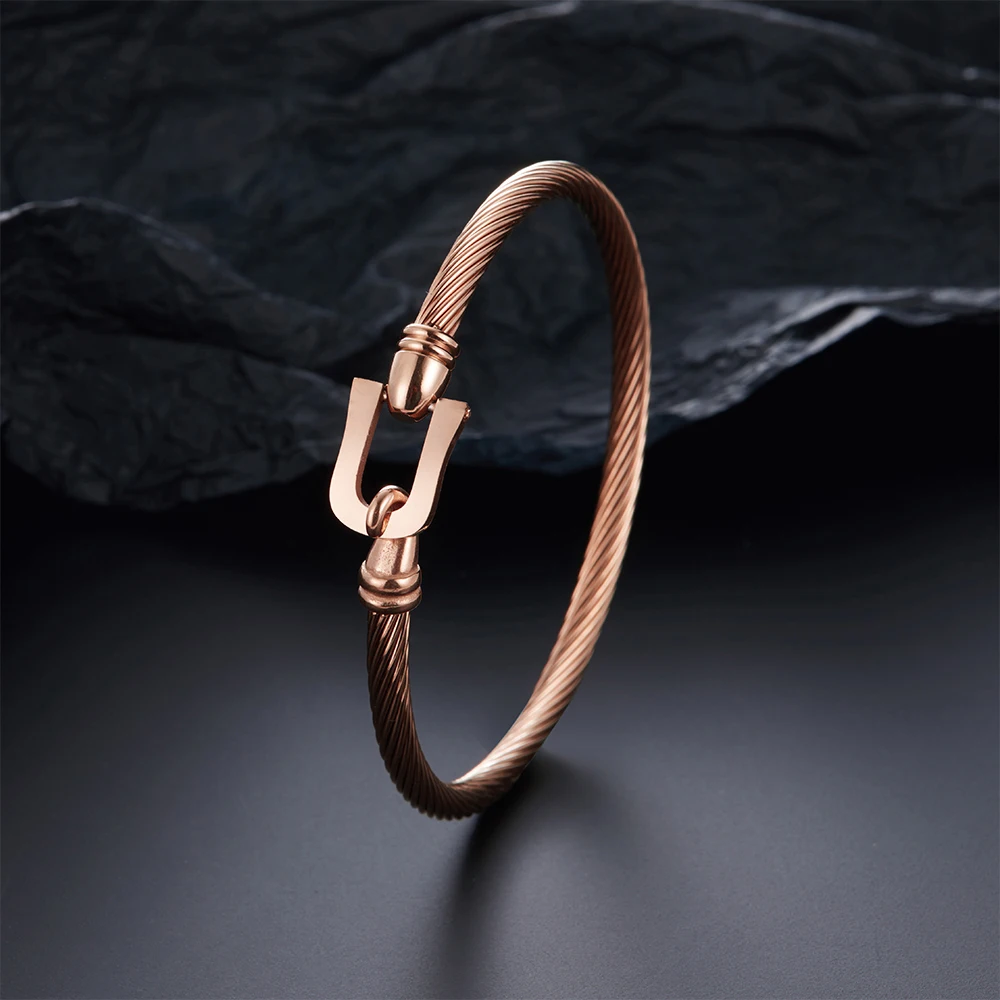 316L Fashion Horseshoe Stainless Steel Popular Bracelet Women Simple Men Charming Wife Mom Gift Jewelry Wholesale