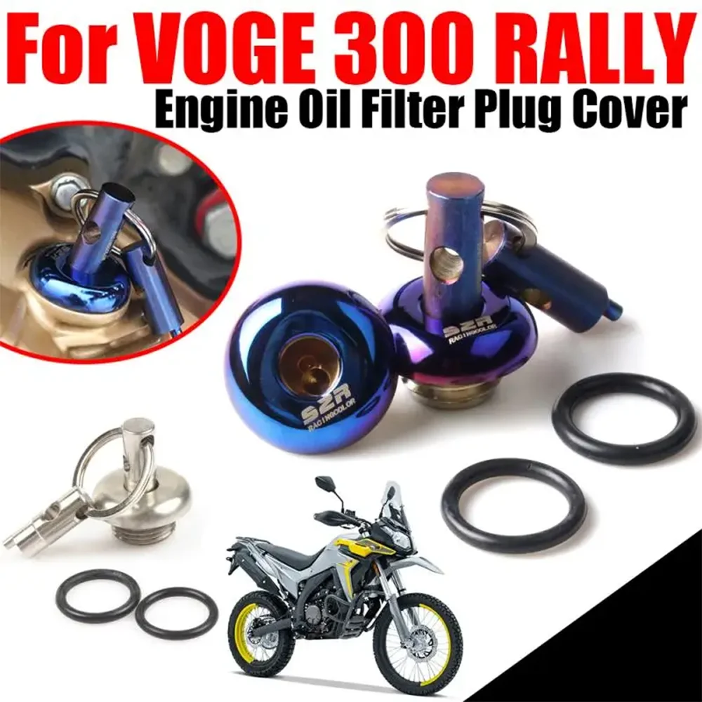 For Loncin VOGE 300 RALLY 300 GY 300GY RALLY300 Motorcycle Accessories Engine Oil Filter Plug Cover Tank Cap Screw Moto Parts