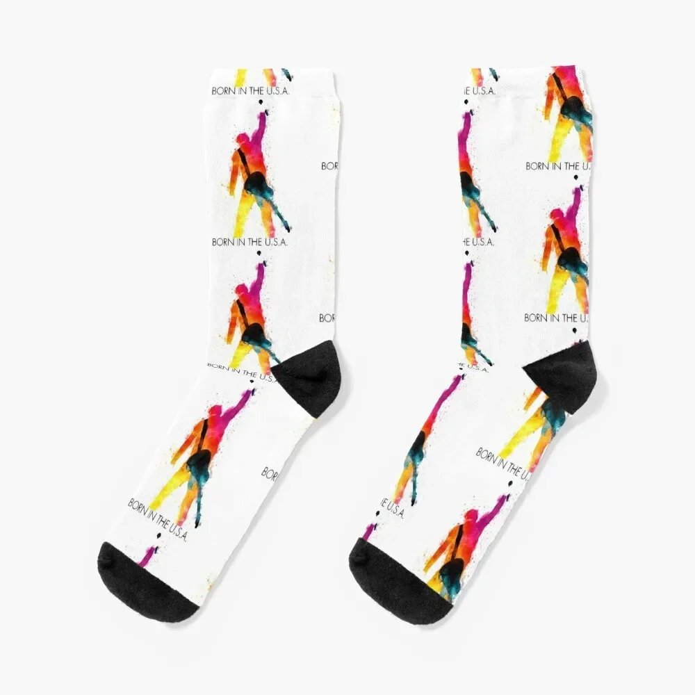

Born In The USA Socks Stockings men cotton high quality essential cute Socks For Girls Men's