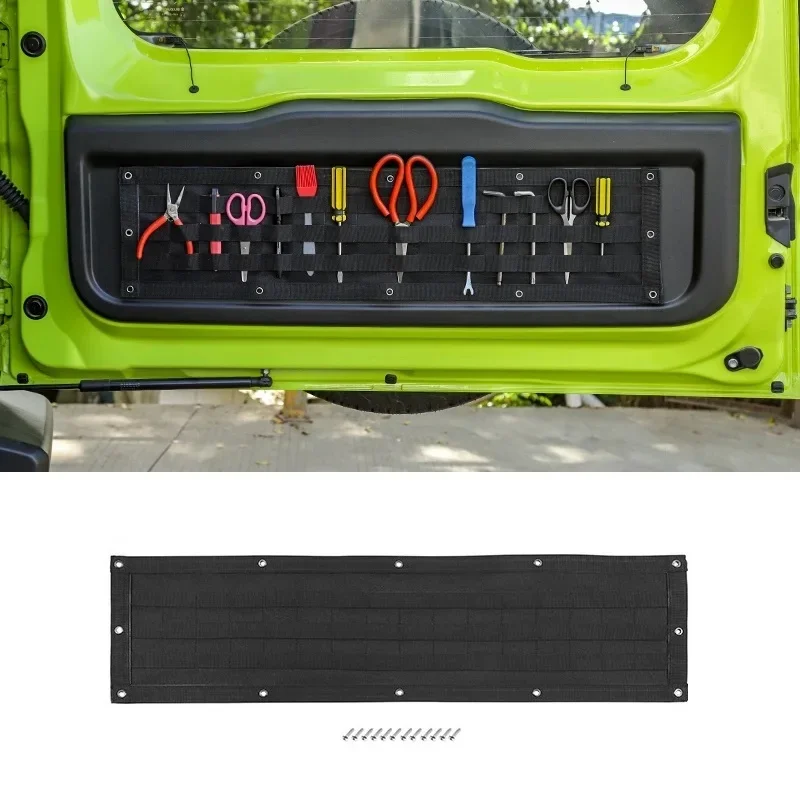 Borse portaoggetti per porta di coda di alta qualità Kit di attrezzi Organizer tappetino da campeggio per Suzuki Jimny JB64 JB74 2018-2021 accessori