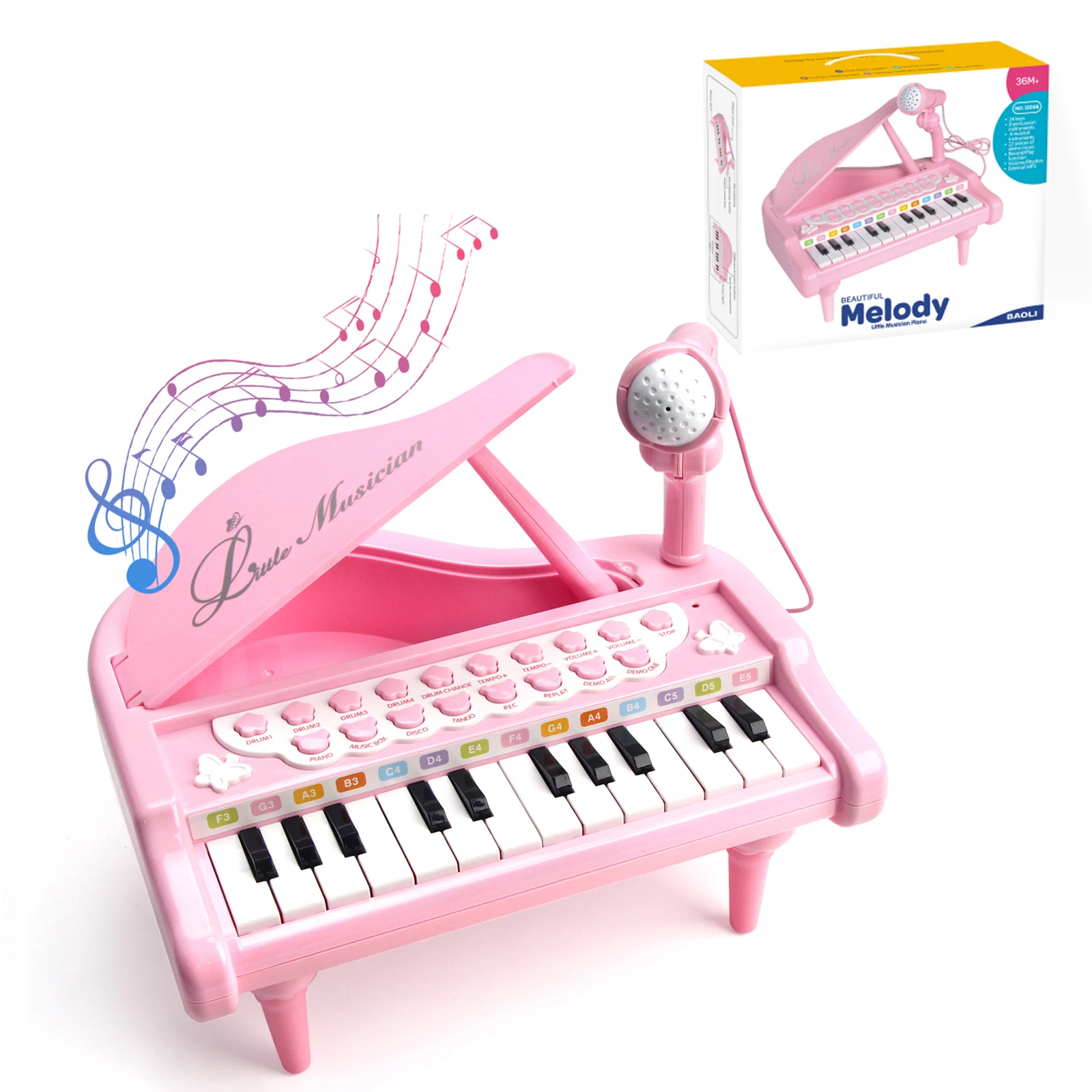 

Kids Electronic Keyboard Piano Toys Kids Musical Instrument with Microphone Mini Piano Toys Educational Toys for Kids Gifts