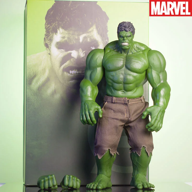 Marvel 42cm Hulk Action Figures Anime Characters Desktop Ornaments Large Hulk Doll Model Collection Toys Birthday Xmas Gift