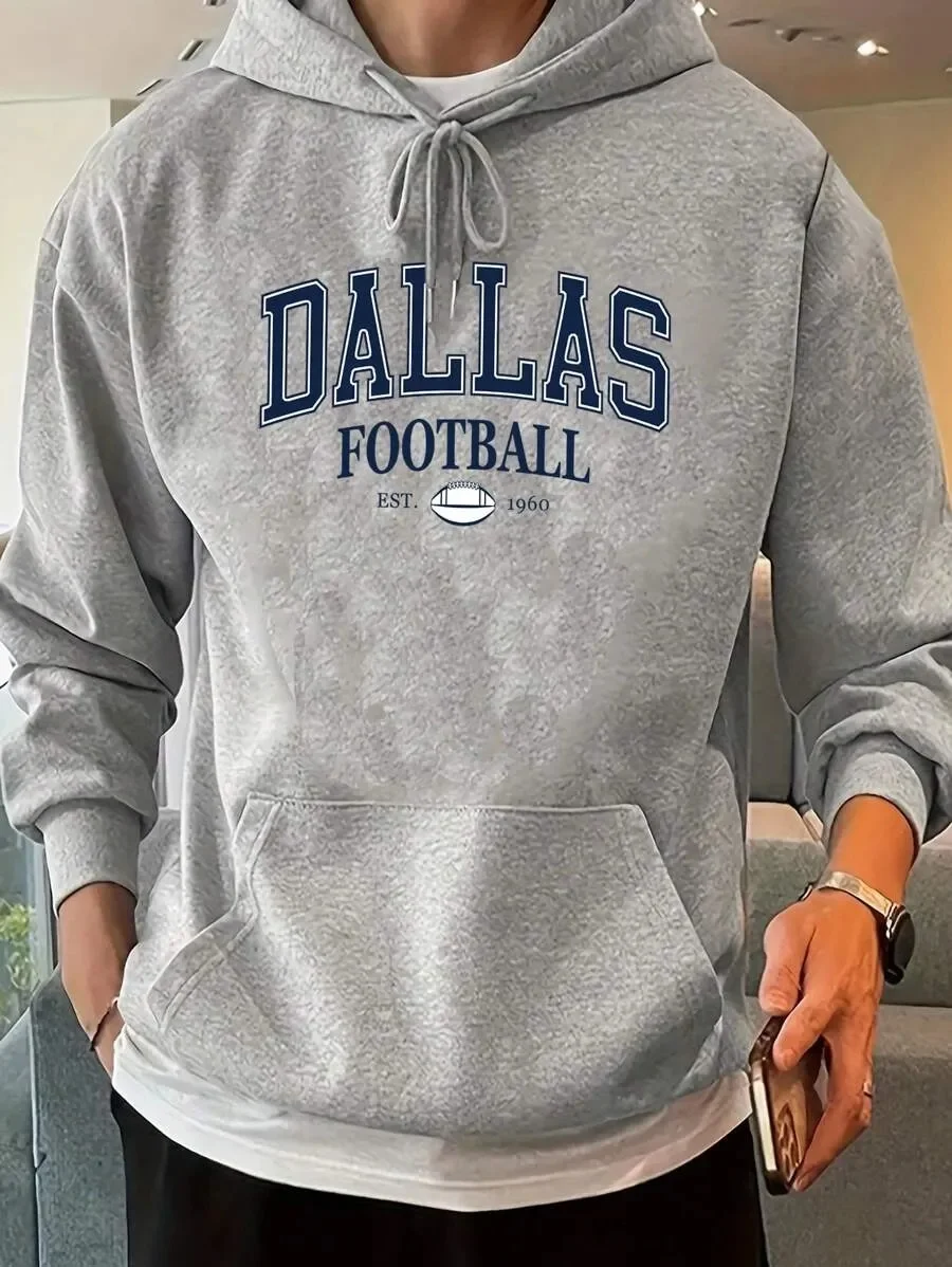 

Fashionable Pure Cotton Hoodie Featuring Dallas Football Design Great for Those Who Support Dallas Football Teams