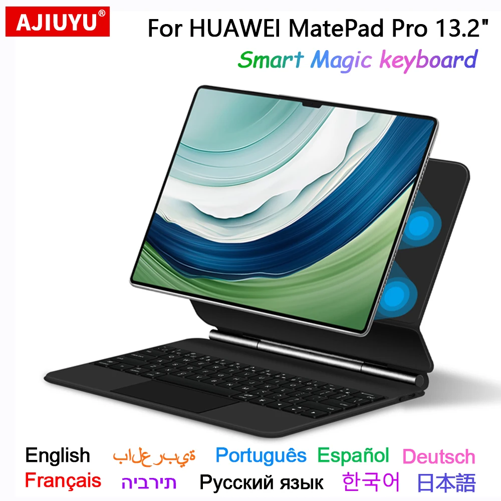 

Folio Magic Keyboard For HUAWEI MatePad Pro 13.2 inch 2023 PCE-W30 Case Portuguese Spanish French Arabic German Smart Keyboard