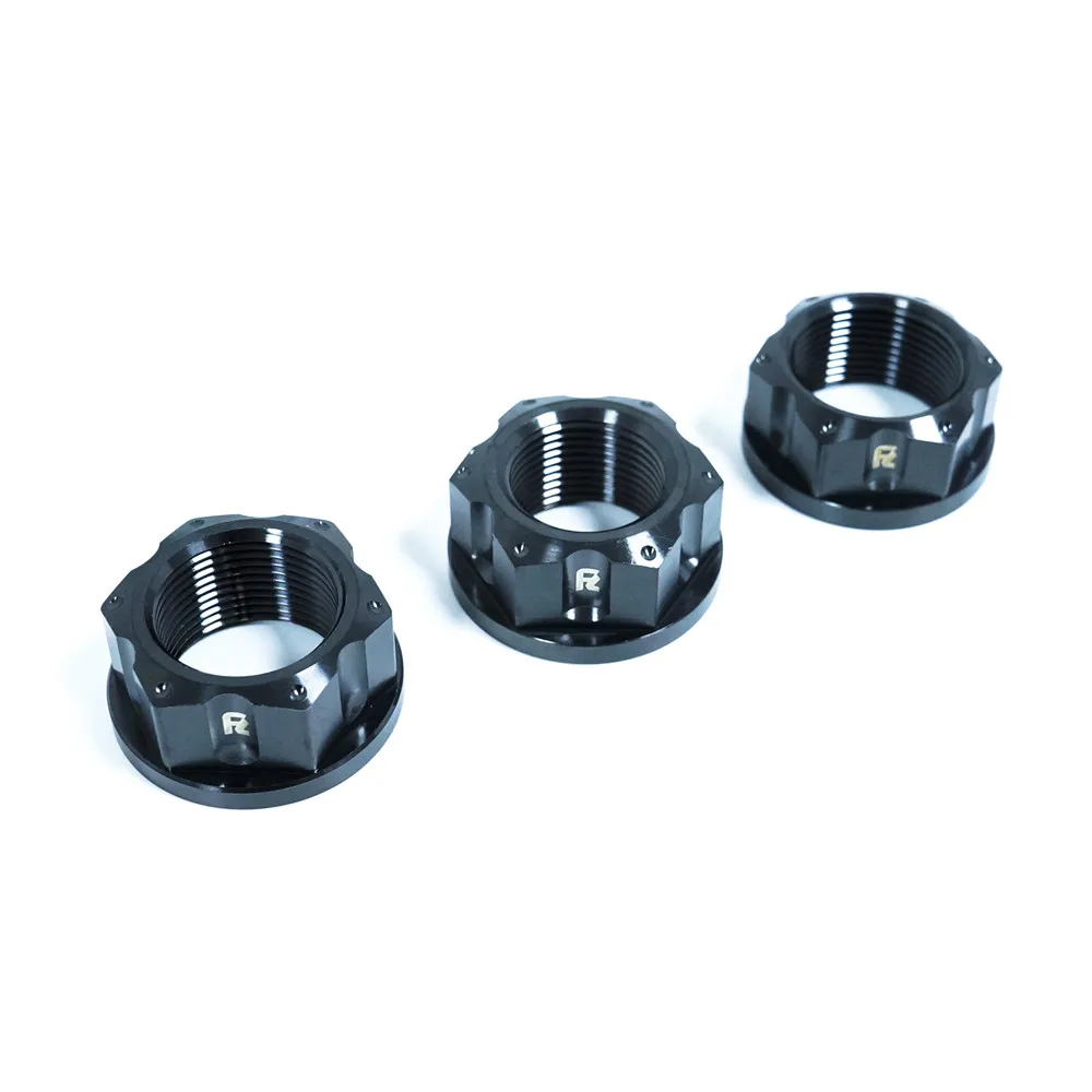 FLAWLESSTI M22 M24 M25X1.5 Skok Gr5 Nakrętka tytanowa Nakrętka wahacza tylnej osi do Yamaha Tmax 560 BMW S1000RR Kawasaki ZX6R GSX-R1000 — zdjęcie 6