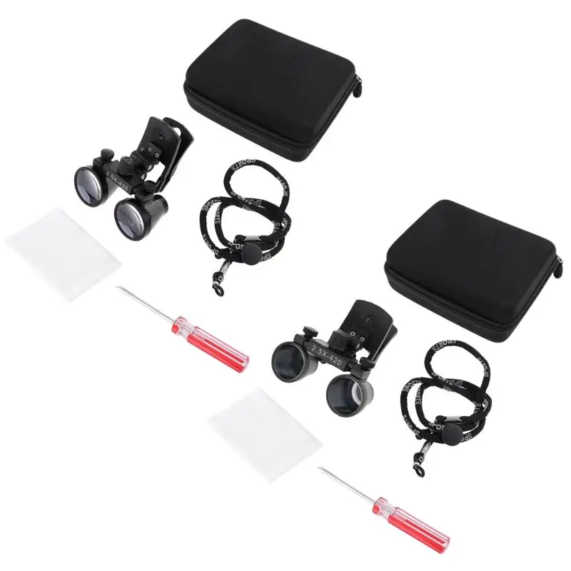 

Dental Loupes 2.5X 3.5X Magnification Galilean Binocular Magnifier Dentistry Optical Glass Lens Dentist Dropship