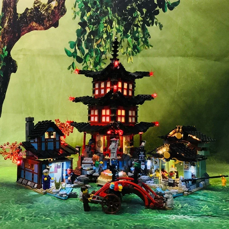 No Bricks Led Light Kit for Temple of Airjitzu Village Ninja Series 70751