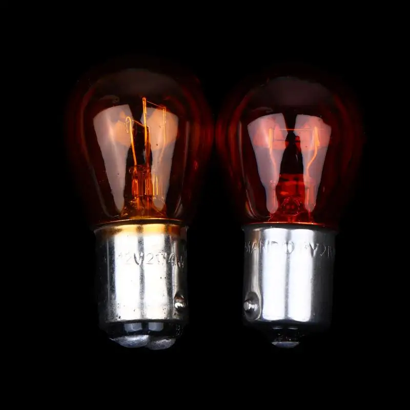 DC12V 24V 2Pcs 1157 1176 89 2409 2412 2410 2405 1141 1016 Car Bulb Amber/Transparent Halogen For Turn Tail Reverse Lights