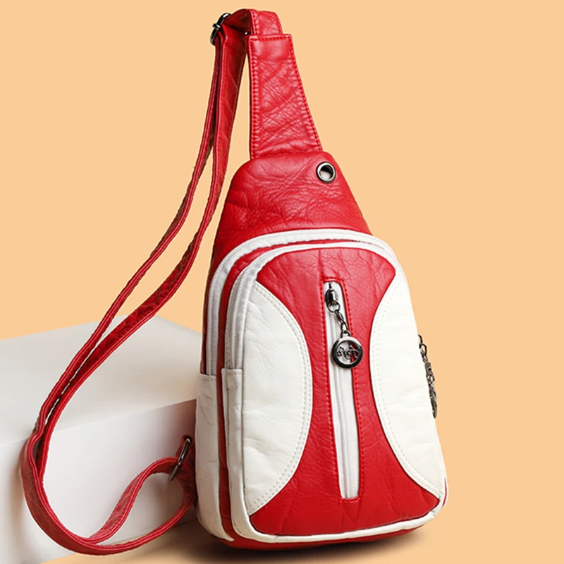 

Women Fanny Pack Fashion Soft PU Leather Waist Bag Multifunctional Travel Waist Pouch For Female Phone Shopping Holder Chest Bag