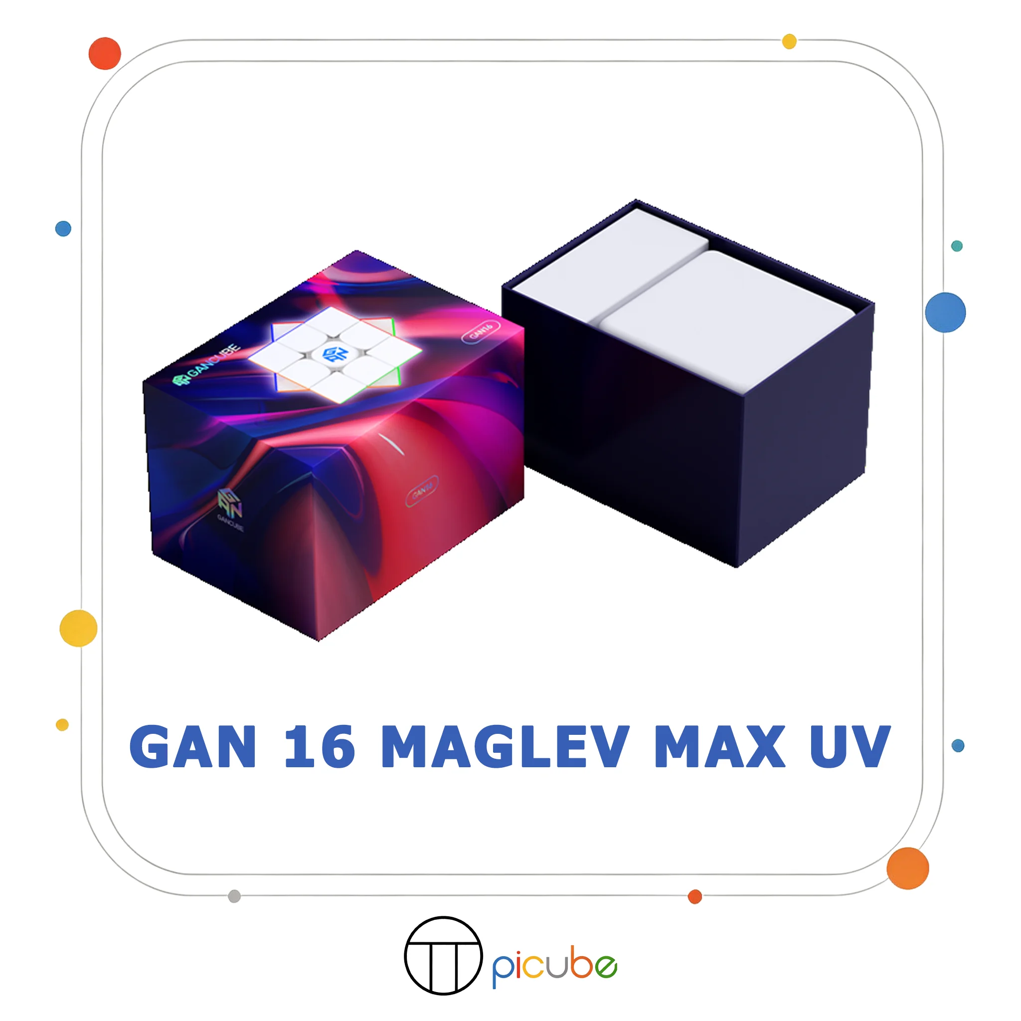 [Picube] GAN 16 Maglev MAX UV 3x3 Magnetic Speed Cube Puzzle Cubo Magico Antistress Brain‑Teaser Fidget Collectible Gift Toy
