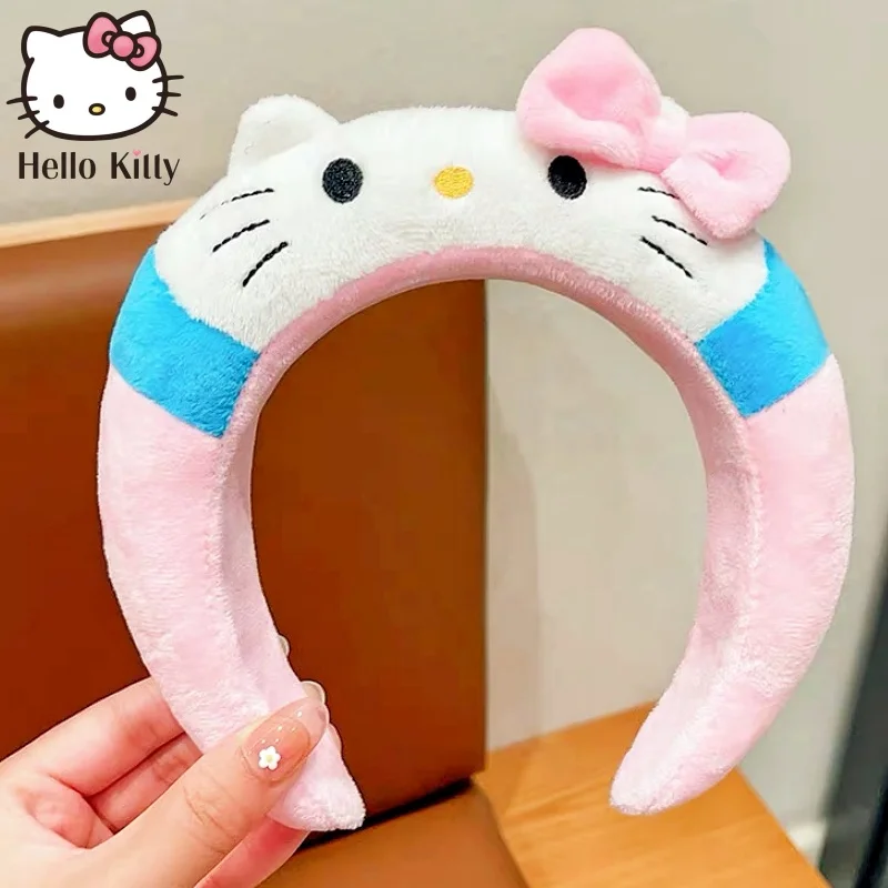 Cute Cartoon Cat 3d Sponge Hair Hoops For Girls Makeup  Face Wash Headbands Internet Red Funny Hair Clips Children Headwear Gift