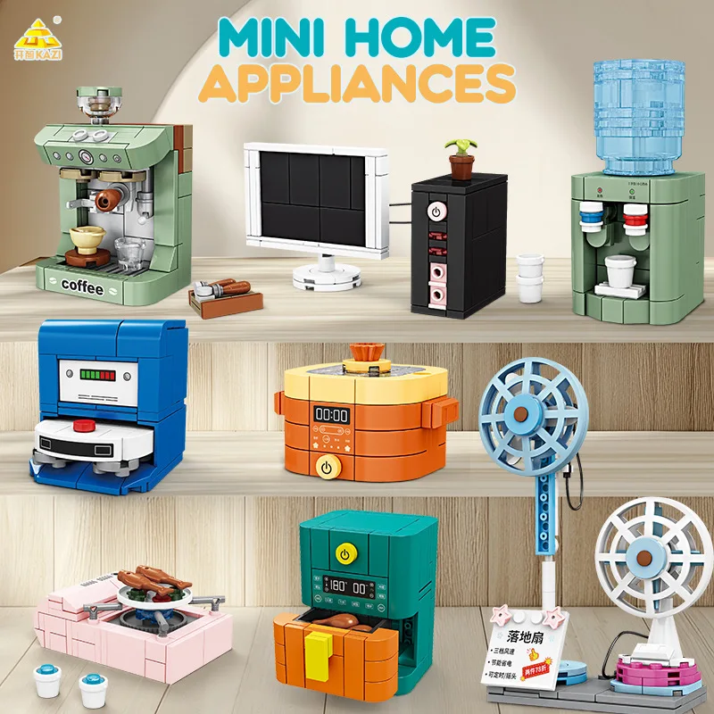 

COLOKY 2025 Новая бытовая техника Play Home Fun Game City Детская сборка Строительные блоки Игрушки Подарки Оптовая продажа