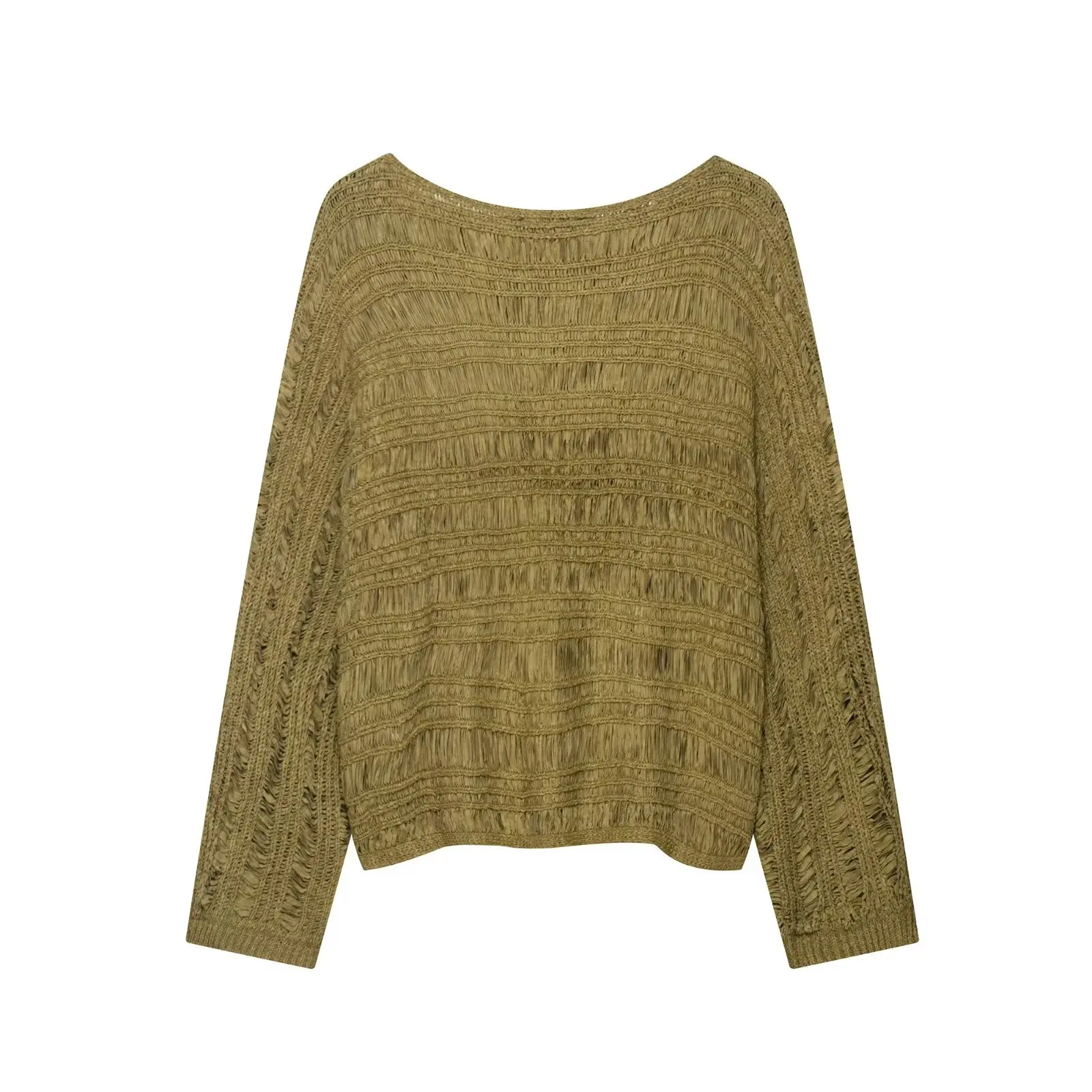 Nouvelle mode décontracté manches chauve-souris col rond pull couleur unie coupe ample tricot mince pull pour les femmes