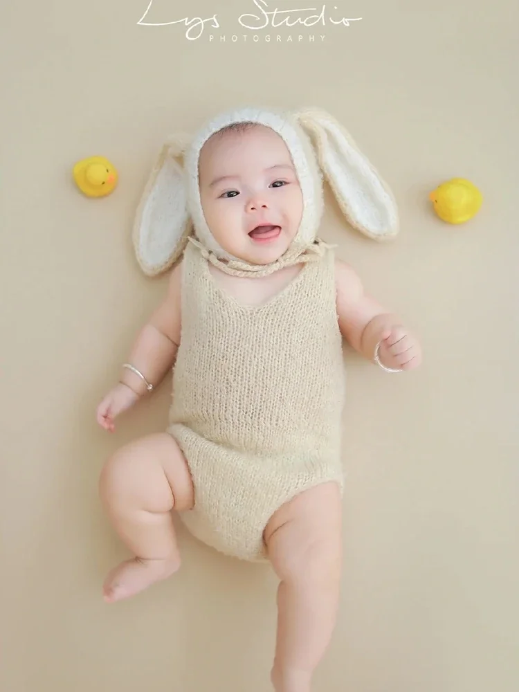 

Newborn Photography Rabbit Clothing Cute Baby Photography Hat Clothing Studio Props disfraces bebe niña disfraz bebe