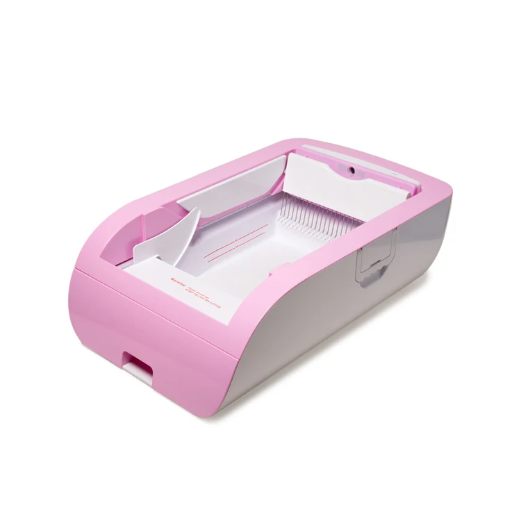 

Pink Cat Box Odor Control Multi Cat Self Cleaning Automatic Cat Box for Home Pet Store