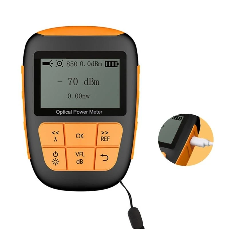 Fiber Power Meter RED LED Light Rechargeable with 6 Calibrated Wavelength Best Sale