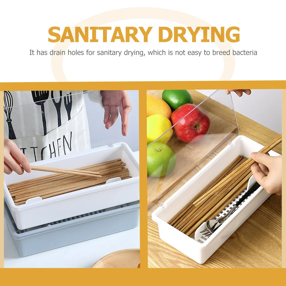 

Household Chopstick Box Draining Holder Kitchen Cutlery Organizer Premium Material Storage Container Flatware Stable