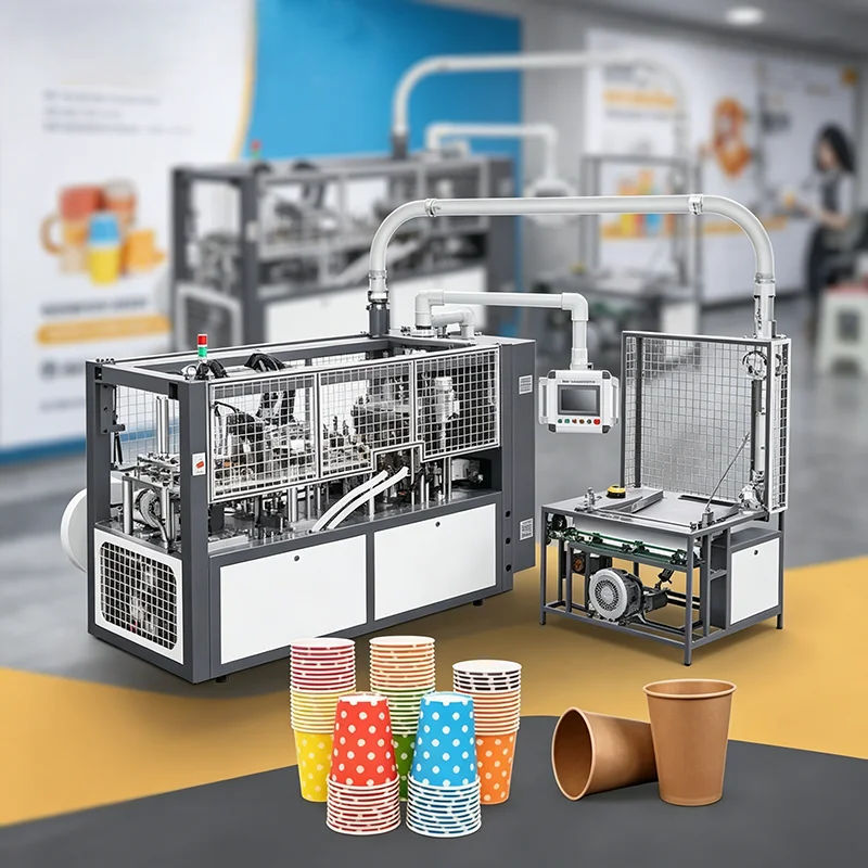High Speed 90-110pcs/min Paper Cup Machine for Small Business with Manual Operation Option and Auto Count