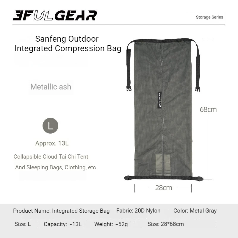 3F UL GEAR Compressie Opbergtas 20D Nylon Ultralight Draagbare Grote Capaciteit Bagagetas Kledingtas Stofdicht Zakenreis