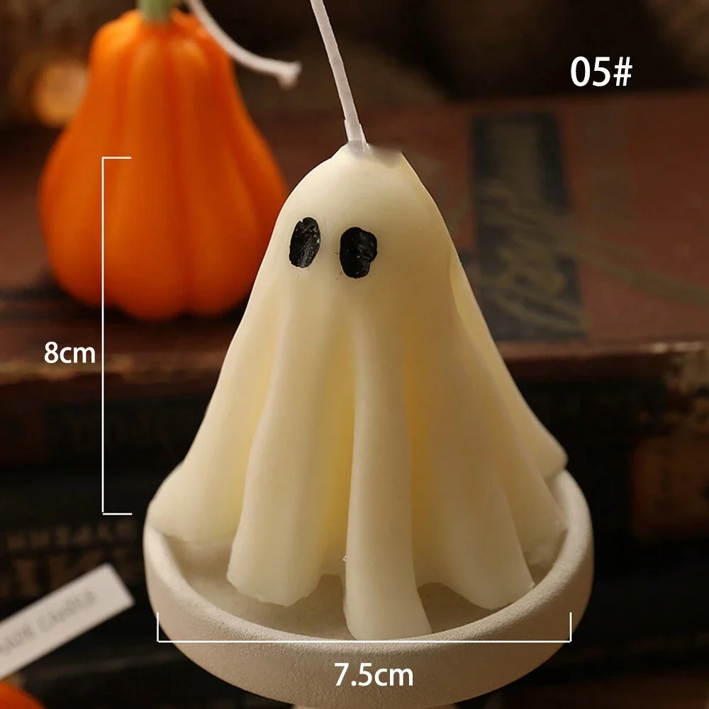 Halloween Ghost Candle Creative Ornaments Atmosphere Candle With Spooky Design Luxury Gift Fragrance Candle Party Desktop Decor