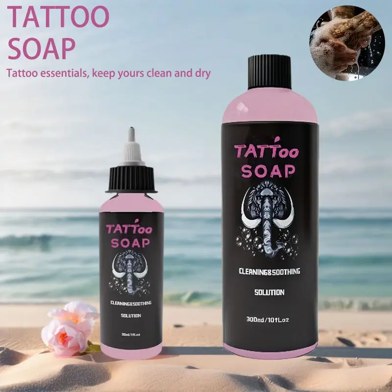 1pc 300ml/30ml powder algae, tattoo cleaning product, gentle tattoo cleaning soap for tattoo tools view 4