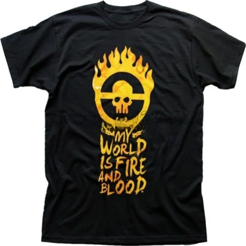 Футболка мужская хлопковая с принтом «Мой Мир-огнь и кровь», sbz5362