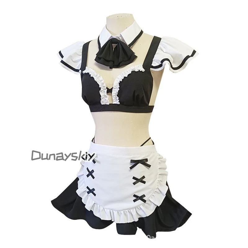 Anime Dress Up Kitagawa Marin Cosplay Costume Maid DRESS With Necklace Navy Style Swimsuit Halloween Carnival