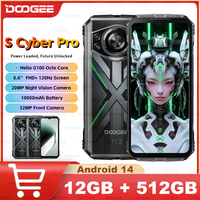 DOOGEE S Cyber Pro Rugged Phone 6.6'' FHD+ 120Hz IPS 12GB RAM 512GB ROM 10800mAh Large Battery 33W Charge NFC Cell Phone