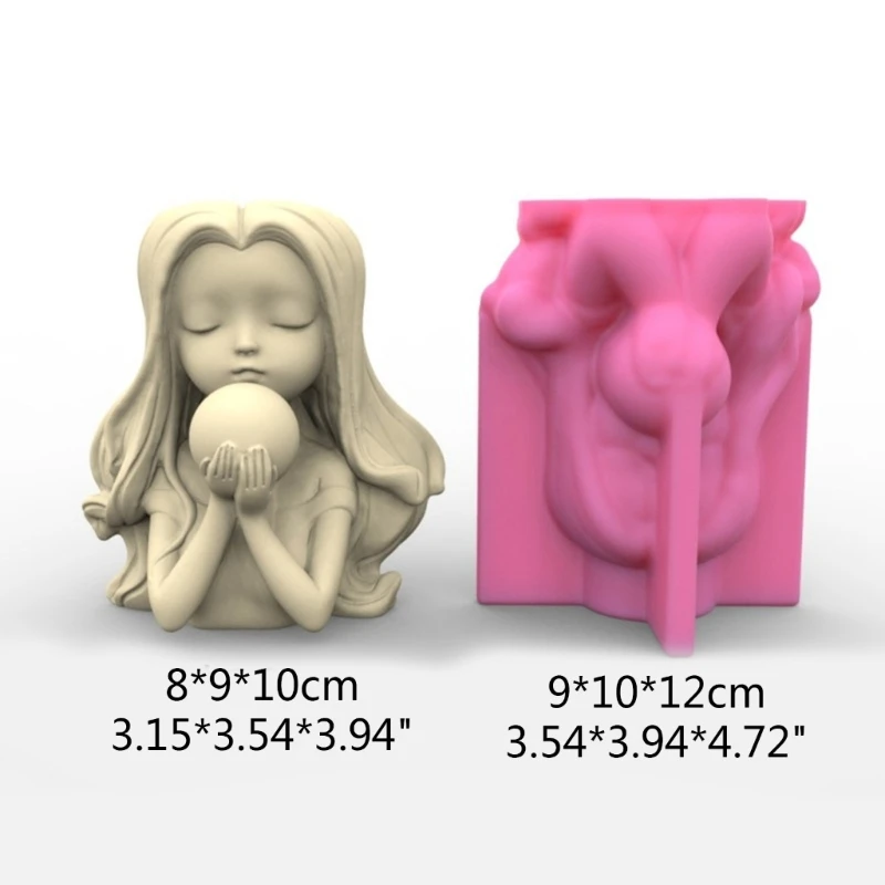 Magic-Maid Silicone Flower Mold Concrete Candlestick Silicone Holder Mold Succulent Planter Cement Clay Mold image 6