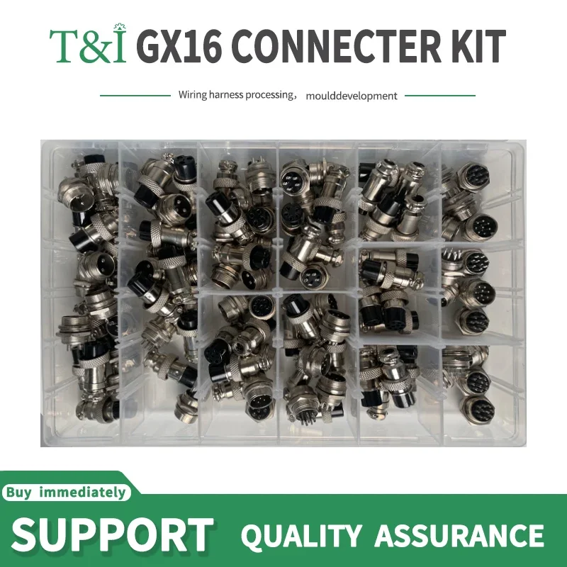 GX16 KIT 2 3 4 5 6 7 8 9 10P Nut type Male&Female Aviator Aviation Plug Socket CircularElectric Wire Panel Connector set