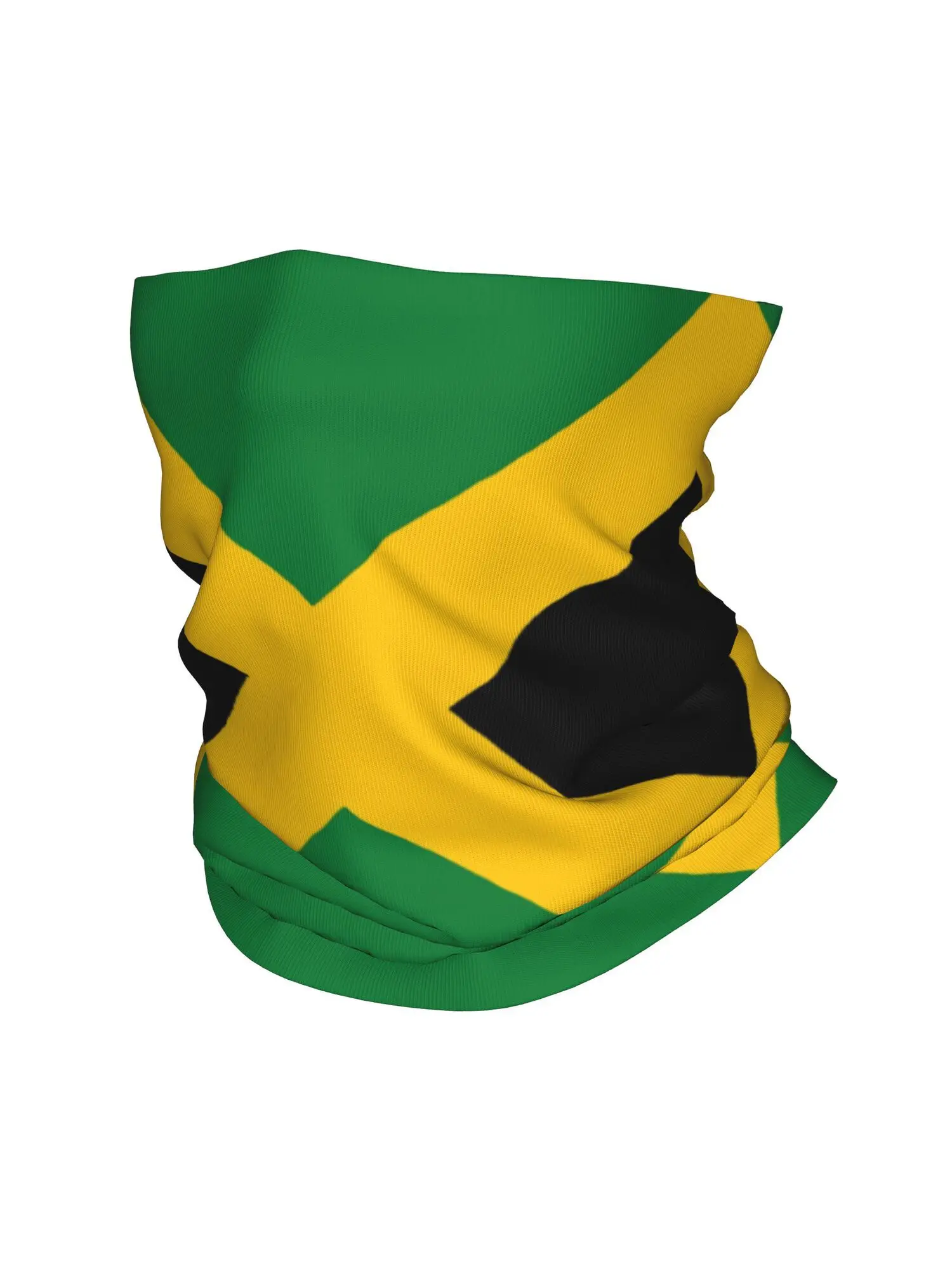 AliExpress NONE Custom Jamaican Flag Winter Headband Neck Warmer Women Men Ski Cycling Tube Scarf Patriotism Face Bandana Gaiter