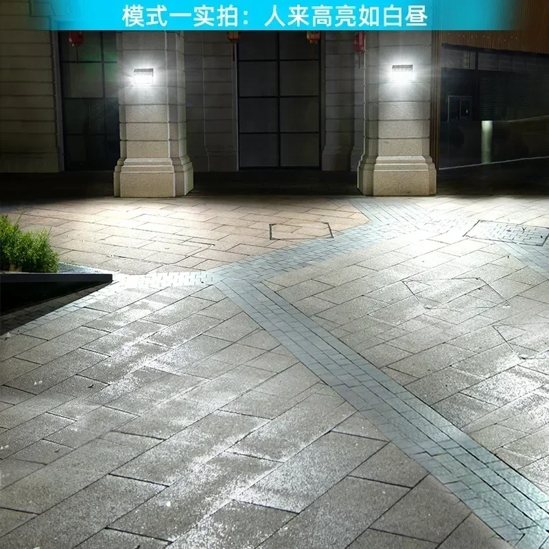 4 Modes Sensor Light Stainless Steel Solar Lamp Home Outdoor Gate Wall Lighting Wall Lamp Outdoor Waterproof Led Garden Lamp Hot