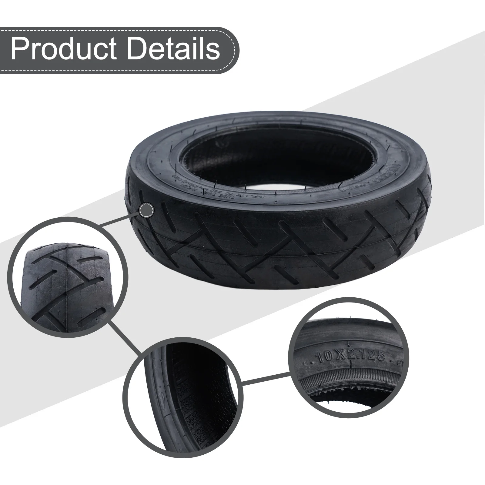 1pc Electric Scooter Tire 10x2.125 Electric Scooter Tire 10 Inch Pneumatic Tire Inside Diameter 148mm Accessories