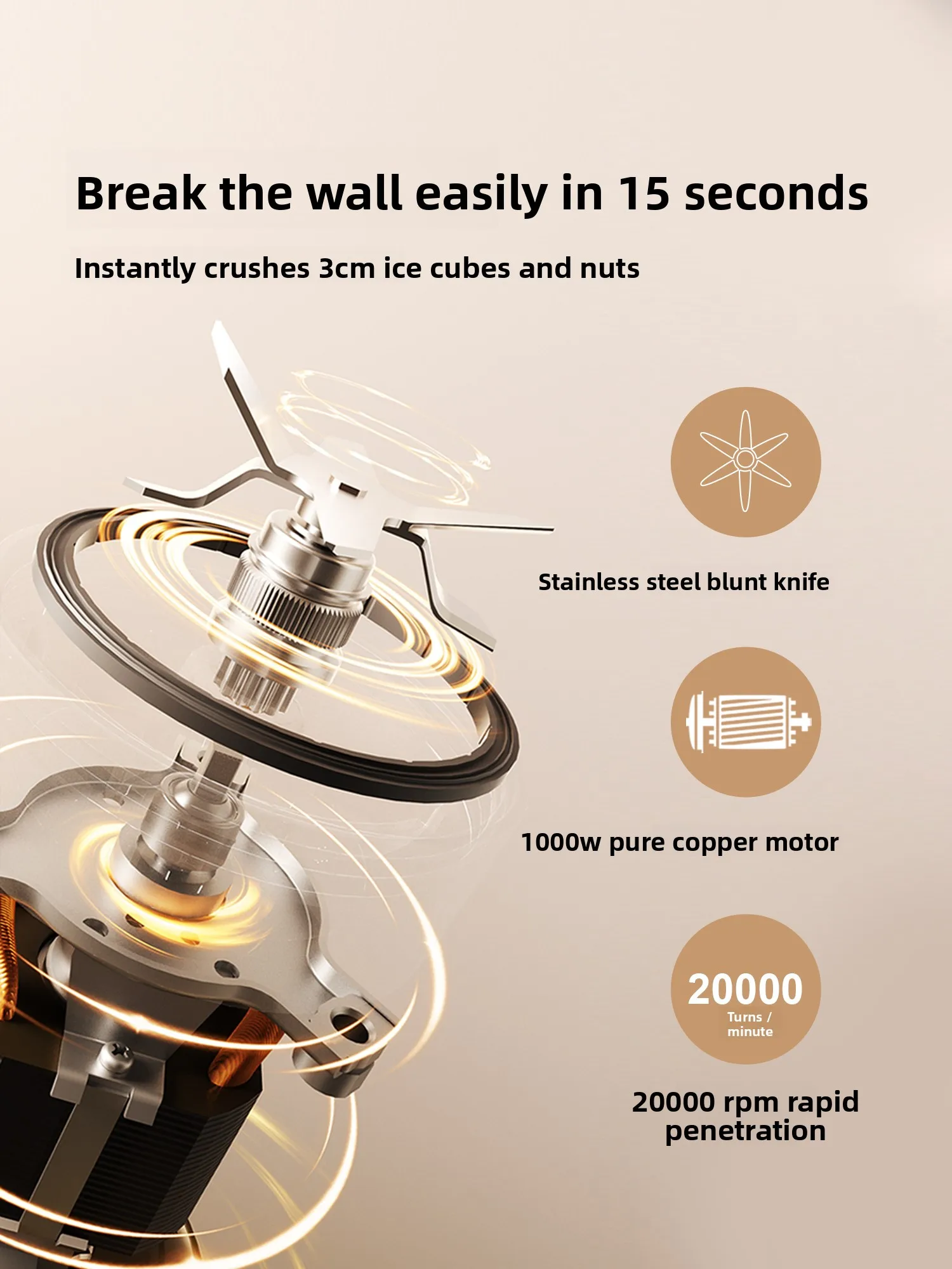 Light food wall breaker, juicer, small high power, multi-functional household automatic mixing, dismantling and washing