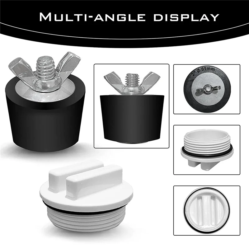 

2 шт. заглушки для утепления бассейна резиновые расширительные заглушки с 2 шт. 1,5-дюймовая резьбовая заглушка для утепления бассейна