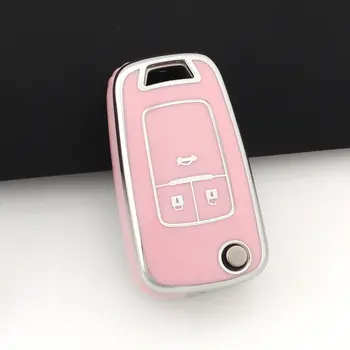 3/4 כפתורים ורוד TPU רכב Flip מפתח Case כיסוי Fob Keychain עבור שברולט Cruze Aveo קמארו Epica Lova Spark אופל אסטרה Corsa 6 best sales מפתח מקרה שברולט - №4