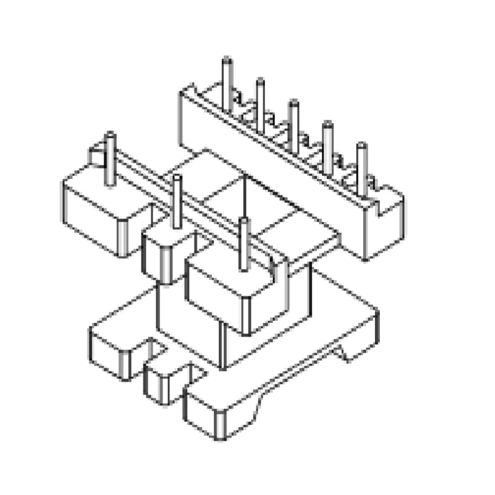 

high frequency transformer EE22 ferrite core PC44 and bobbin vertical 5+3 pins 15set/lot free shipping